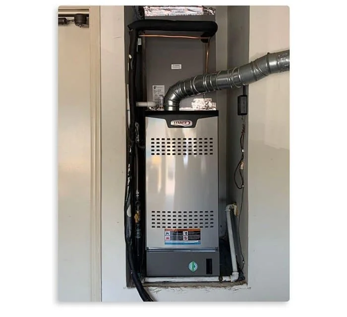 A Lennox HVAC furnace and coil system